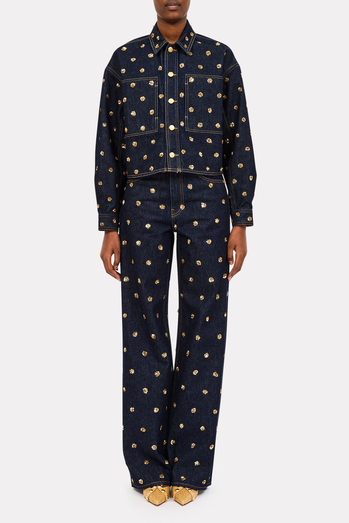 The Willow Embellished Wide Leg Jean