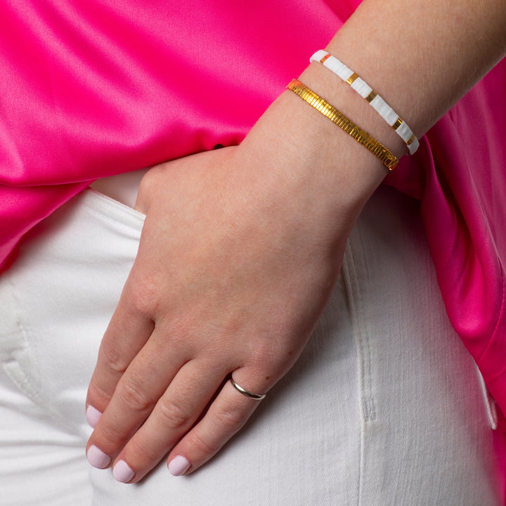Caryn Lawn - Supernova Bracelet in White/Gold