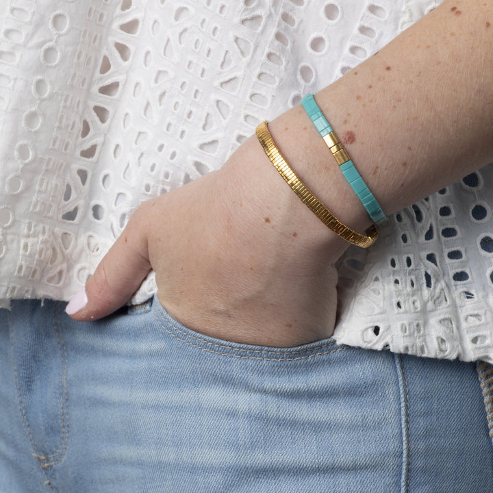 Caryn Lawn - Supernova Bracelet in Turq/Gold