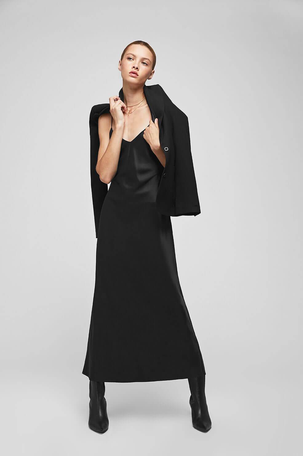 anine bing silk slip dress Anine Bing Laurel Dress