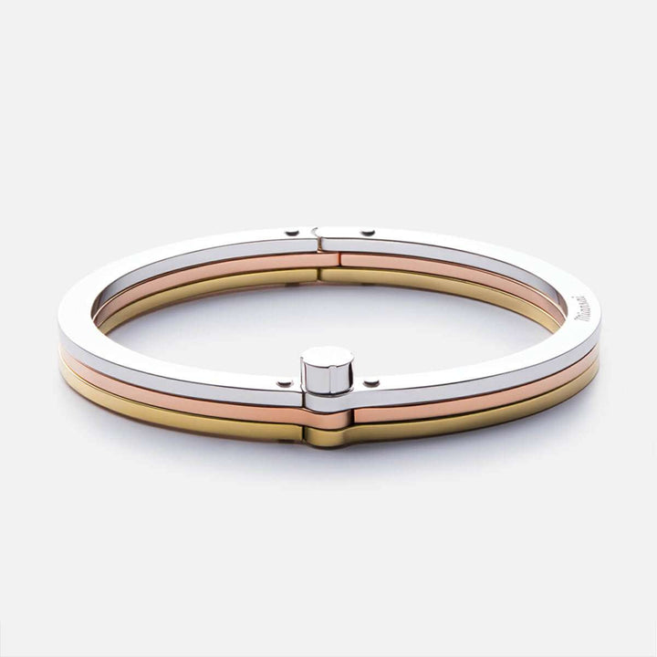 MIANSAI- Tricolor Cuff, Polished Silver/Rose/Gold Plated