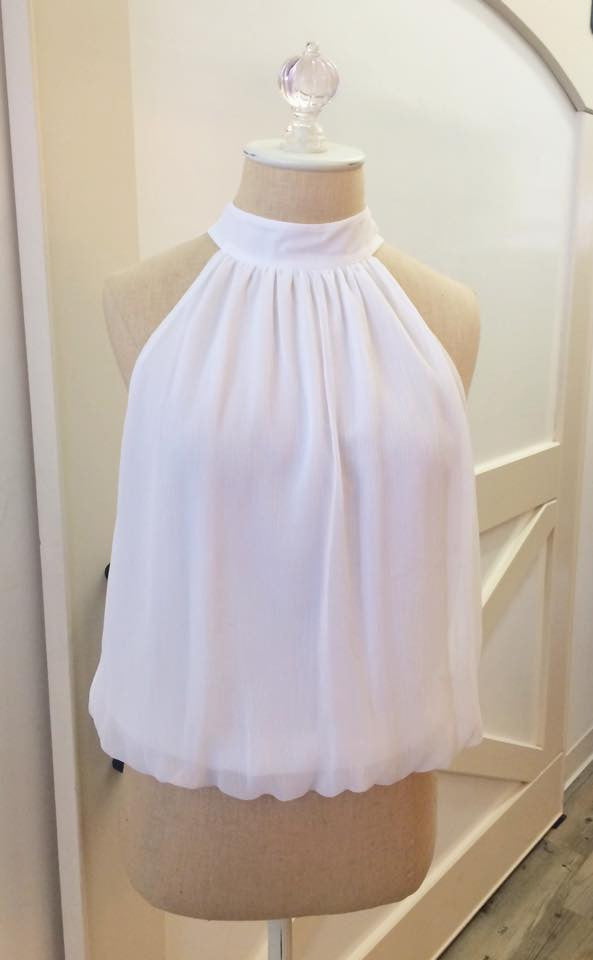 Alice + Olivia Maris Halter Neck Gathered Top at Blond Genius - 2