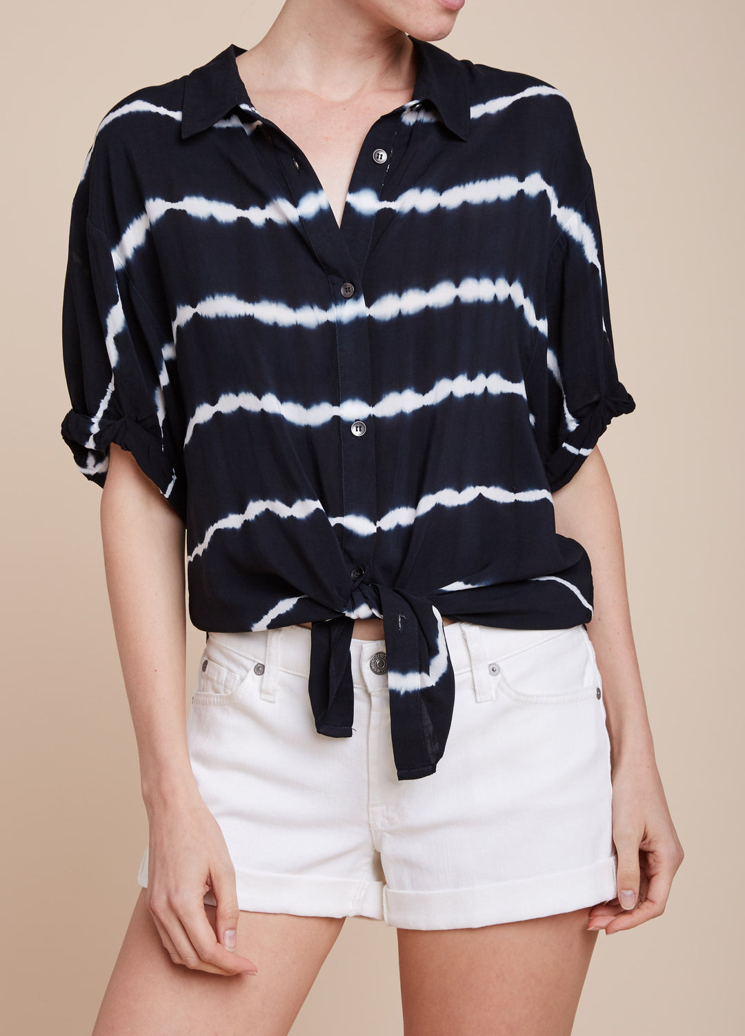 Splendid- Shirt Navy/White