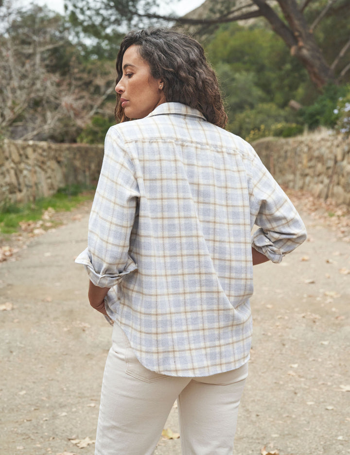 Frank & Eileen - Eileen Relaxed Button-Up Shirt in Gray and Tan with White Plaid