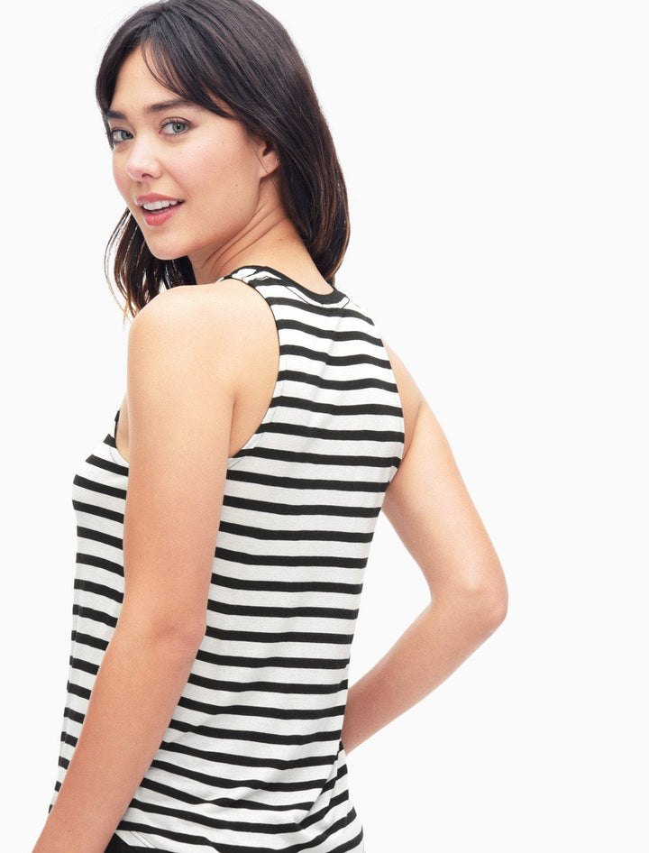 Splendid Splendid - Stripe Tank White/Black at Blond Genius - 2