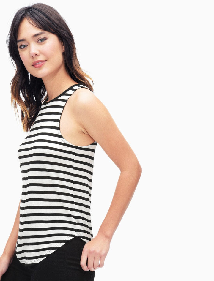 Splendid Splendid - Stripe Tank White/Black at Blond Genius - 3