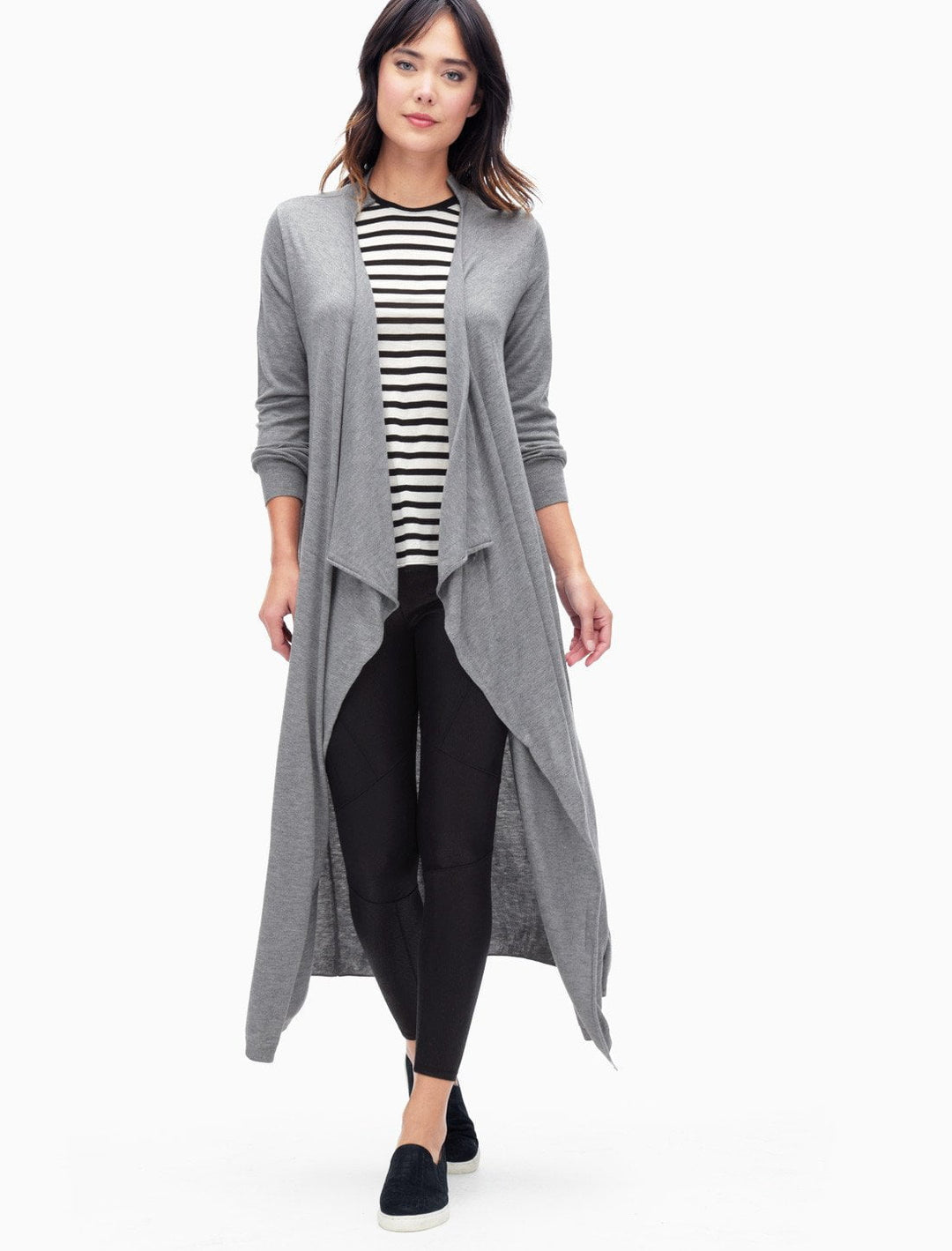Splendid Splendid - Long Duster Cardi Heather Cinder at Blond Genius - 1