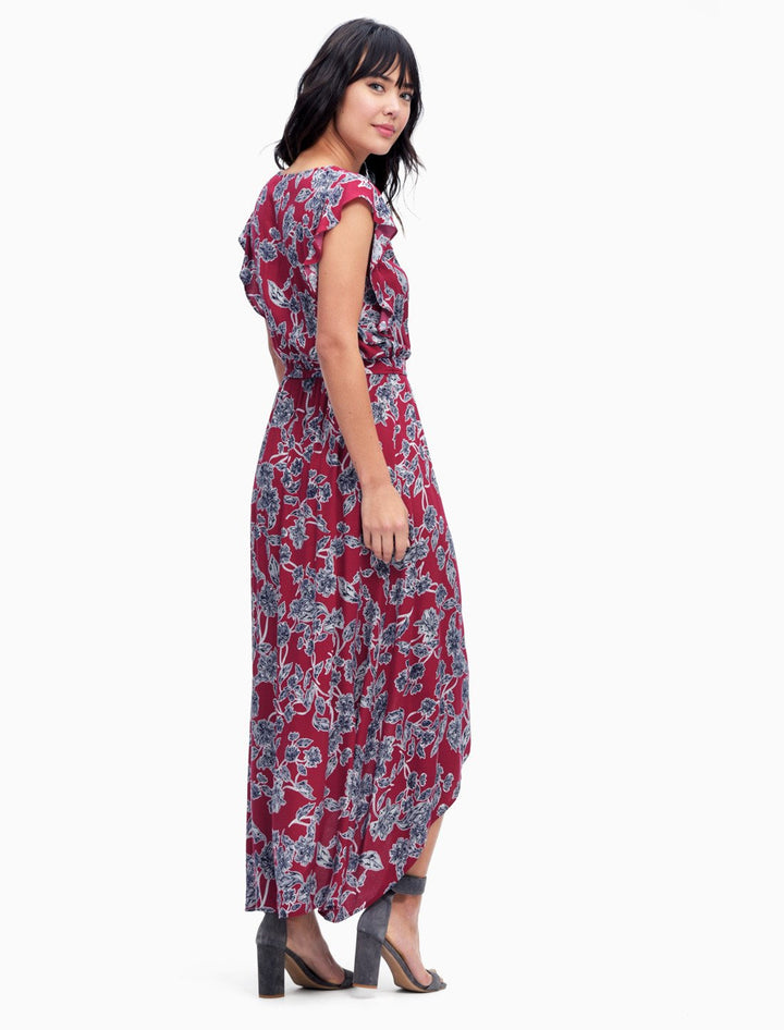 Splendid Splendid - Wrap Dress Style Beet Red at Blond Genius - 2