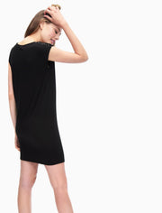 Splendid - Braided Shoulder Dress Black