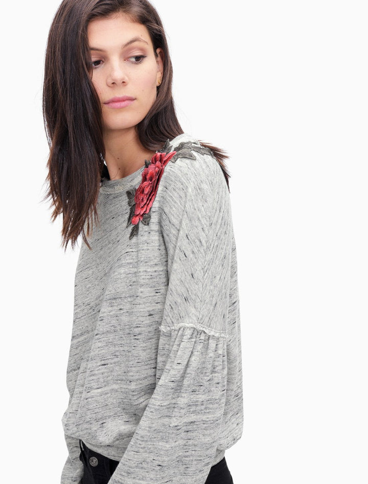 Splendid - Verdi Rose Applique Sweatshirt