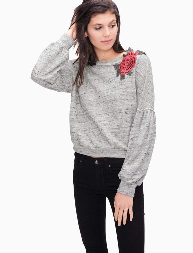 Splendid - Verdi Rose Applique Sweatshirt