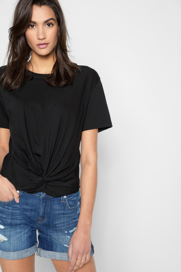 Seven for all Mankind - Knotted Front Tee Black