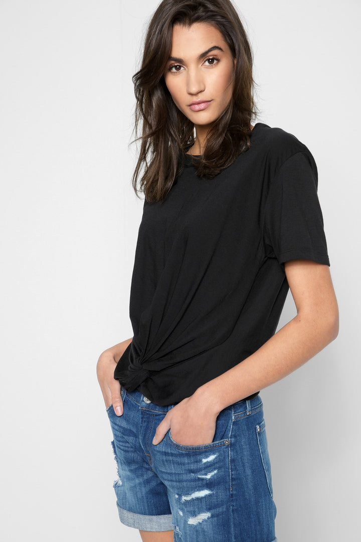 Seven for all Mankind - Knotted Front Tee Black