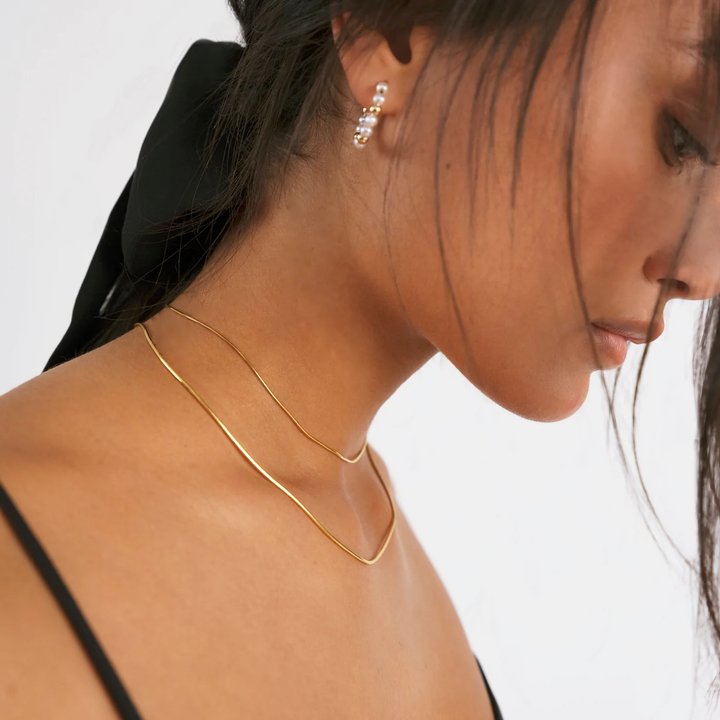 Alexa Leigh - 14" Mini Snake Necklace in Gold