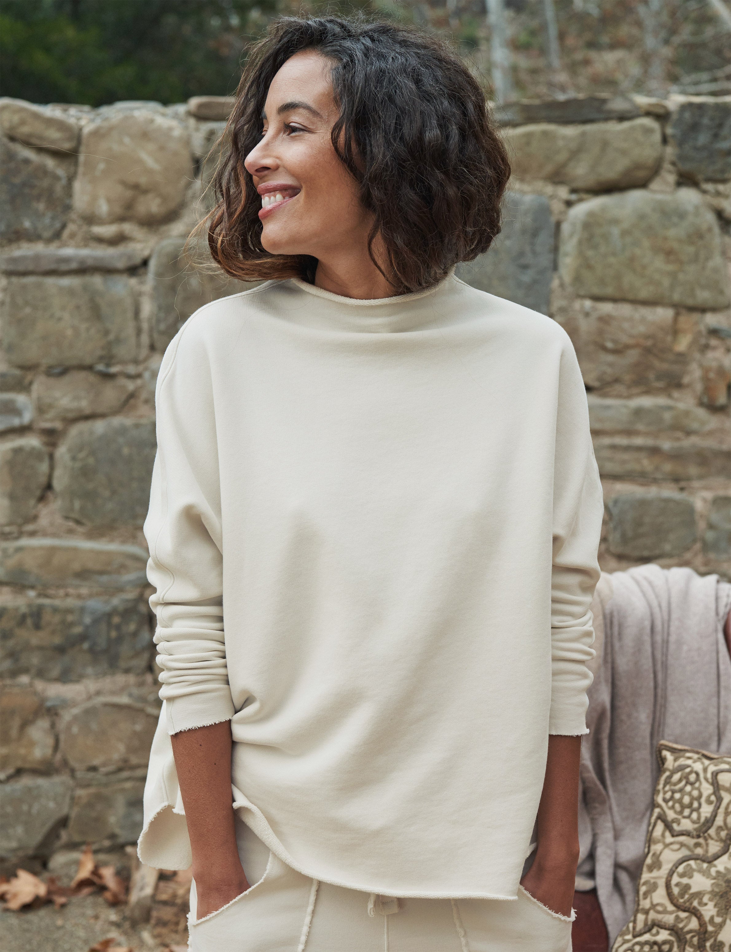 Frank & Eileen - Effie Long Sleeve Funnel Neck Capelet in