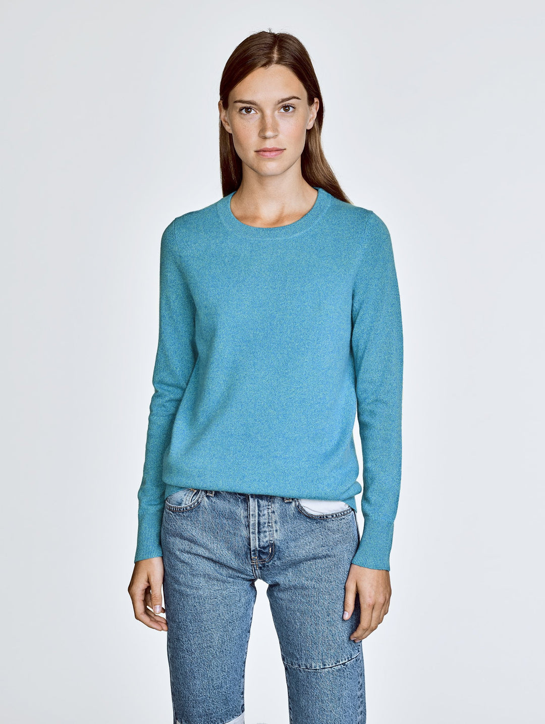 White + Warren - Essential Crewneck in Deep Sea Marl