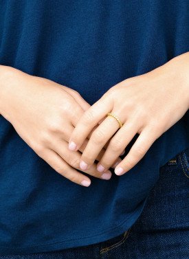 Gorjana - Candice Shimmer Ring Gold - Size 8