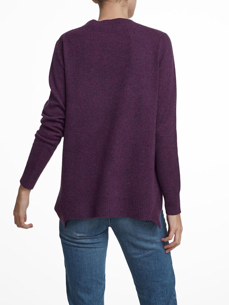 White + Warren White + Warren- Cashmere Hi Lo Crewneck at Blond Genius - 3