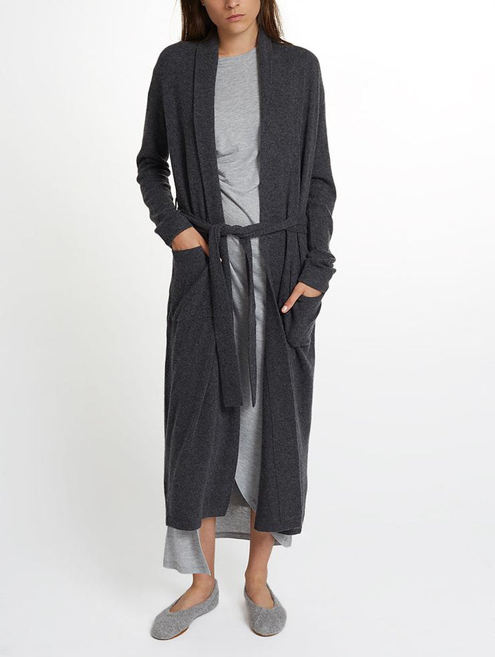White + Warren - Luxe Robe Charcoal Heather