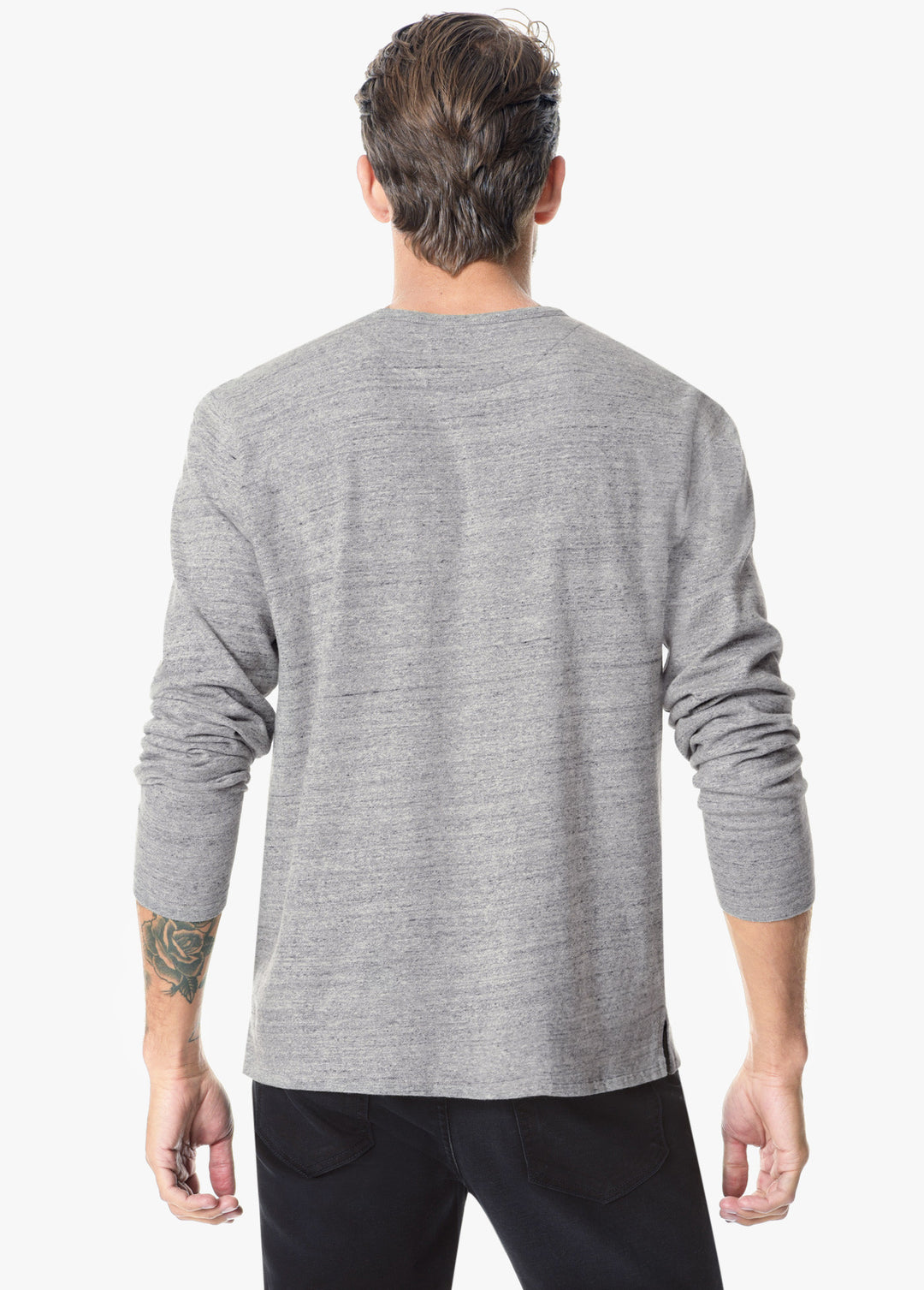 Joe's JOES - Men's Wintz Henley Heather Grey at Blond Genius - 3