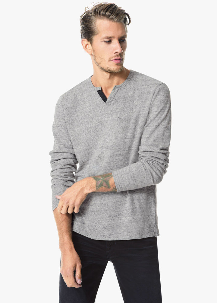 Joe's JOES - Men's Wintz Henley Heather Grey at Blond Genius - 1