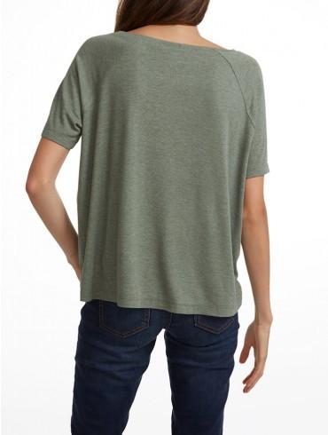 White + Warren - Easy Crewneck Top Fatigue Heather