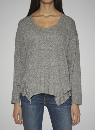 Current Elliott - The Tier LS Top in Heather Grey Jersey