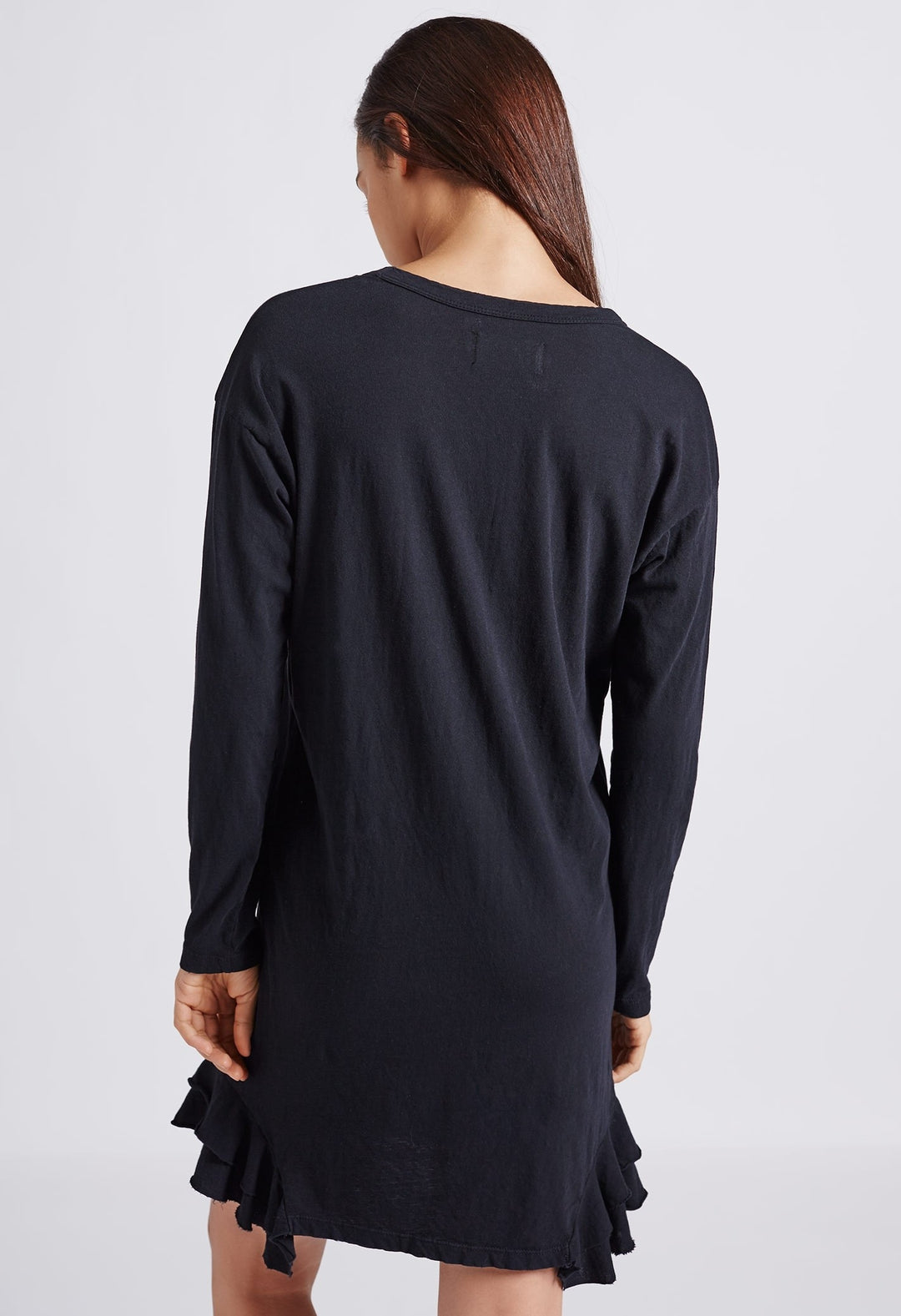 Current Elliott - The Tier LS Dress in Black With Destroy
