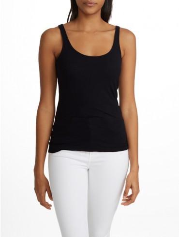 White + Warren - Layering Tank Black