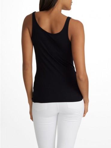 White + Warren - Layering Tank Black