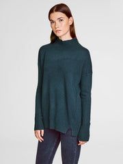White + Warren - Circular Hem Standneck