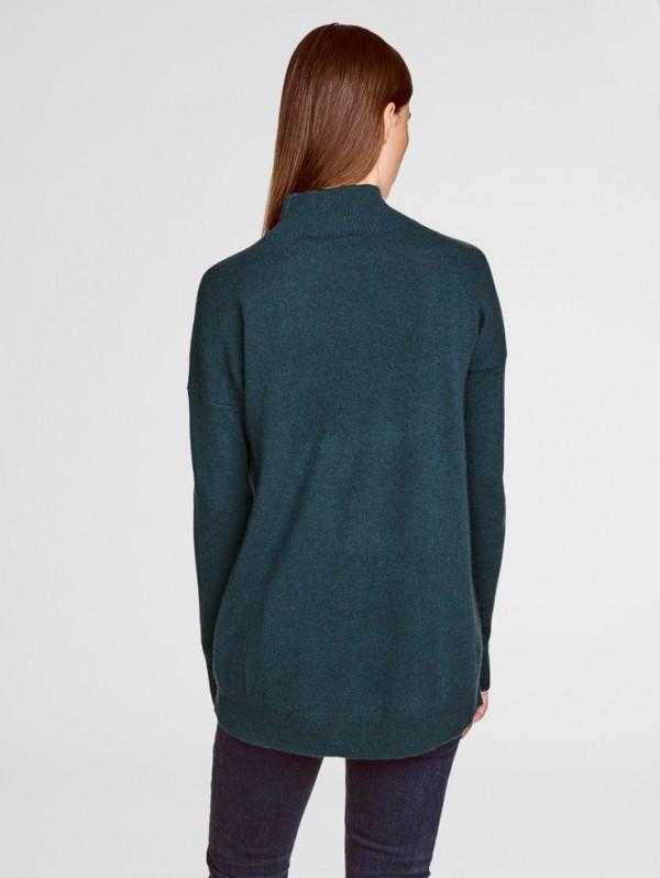 White + Warren - Circular Hem Standneck