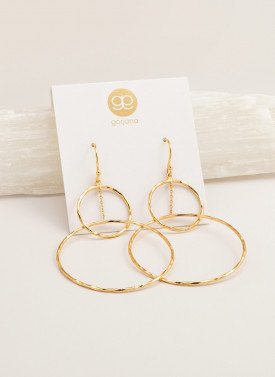 Gorjana - Interlocking Circle Drop Earrings in Gold