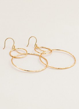 Gorjana - Interlocking Circle Drop Earrings in Gold