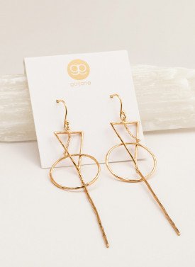 Gorjana - Interlocking Triangle Drop Earring in Gold