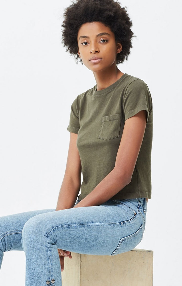 Citizens of Humanity - Grace Pocket Tee in Dark Olive