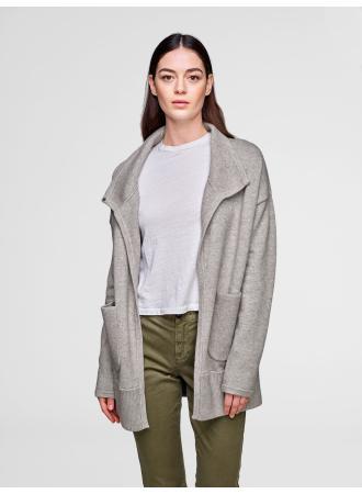 White + Warren- Cozy Pocket Coatigan Zinc Heather