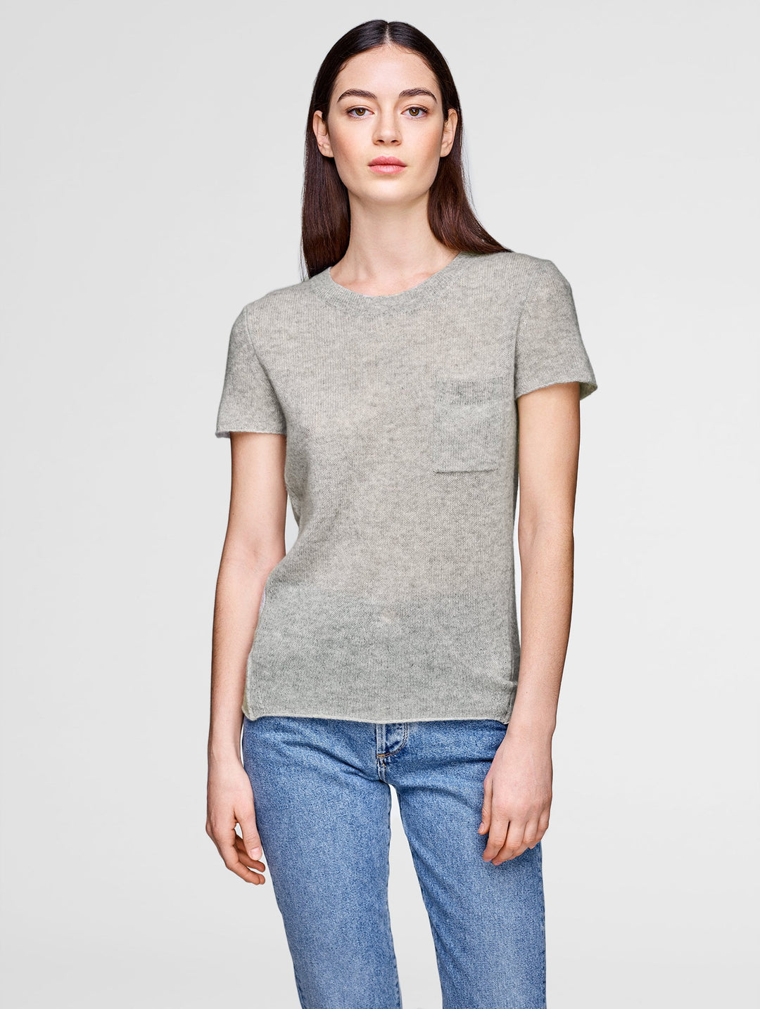 White + Warren - Essential Tee Misty Grey Heather