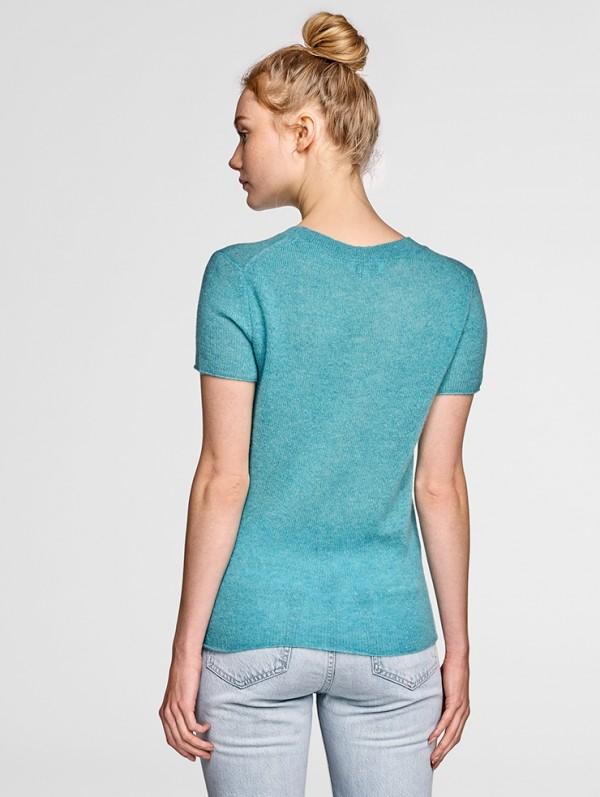 White + Warren - Essential Tee Aqua Heather