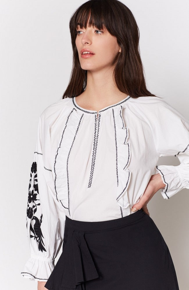 JOIE - Cleavanta in Clean White/ Caviar
