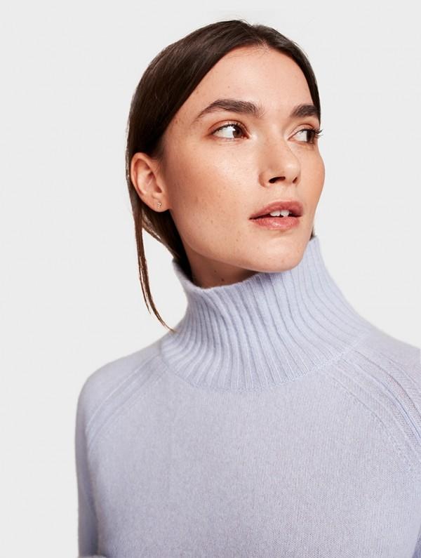 White + Warren - Raglan Standneck Tranquil Blue