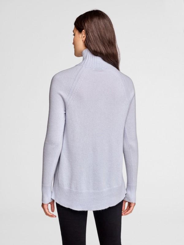 White + Warren - Raglan Standneck Tranquil Blue