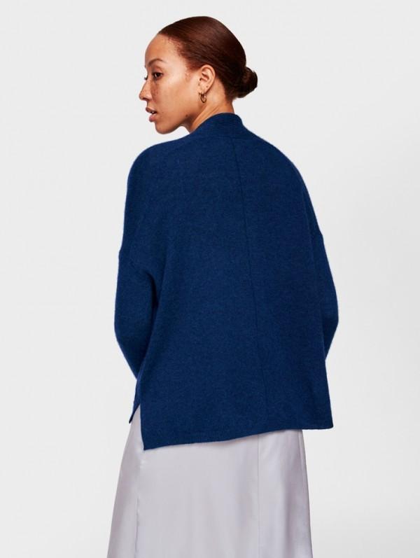 White + Warren - Pocket Open Cardigan Deep Teal Heather