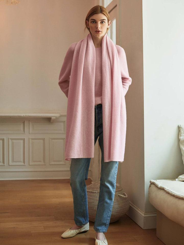 White + Warren - Cashmere Scarf in Blush Heather