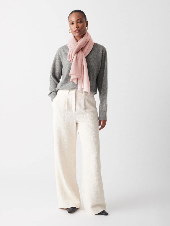 White + Warren - Cashmere Scarf in Blush Heather