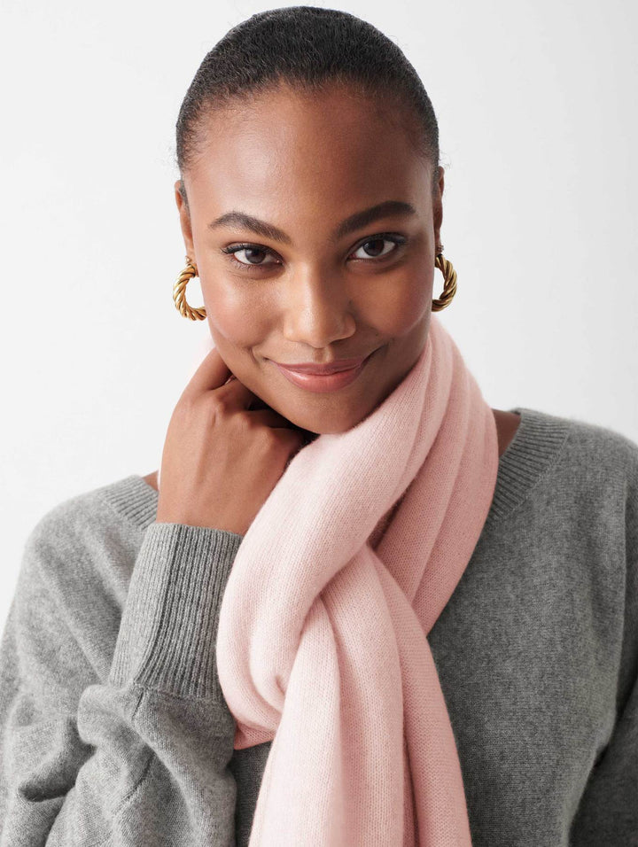 White + Warren - Cashmere Scarf in Blush Heather