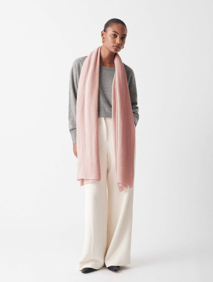 White + Warren - Cashmere Scarf in Blush Heather