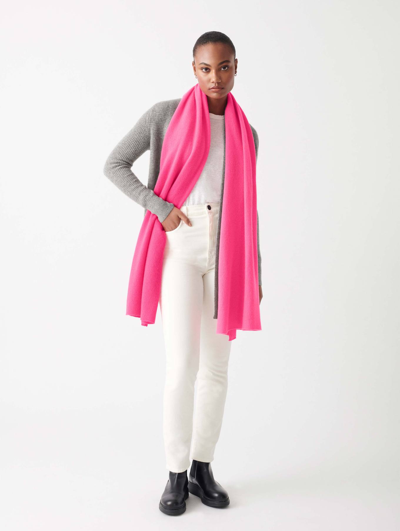 Neon cashmere scarf on sale