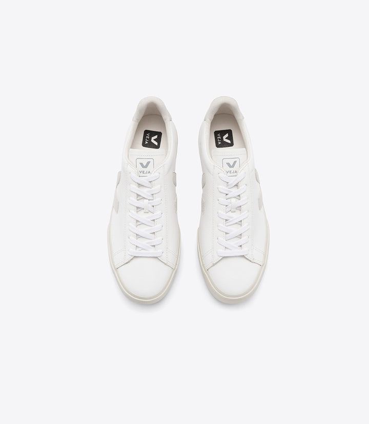 Veja - CAMPO CHROMEFREE LEATHER White Sneakers with Natural V