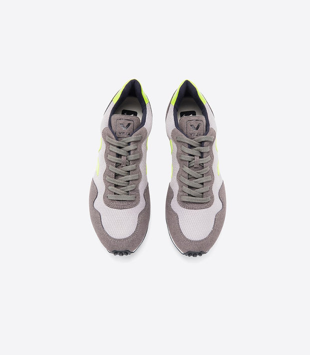 Veja - SDU-REC BMesh Sneakers in Silver Jaune-Fluo